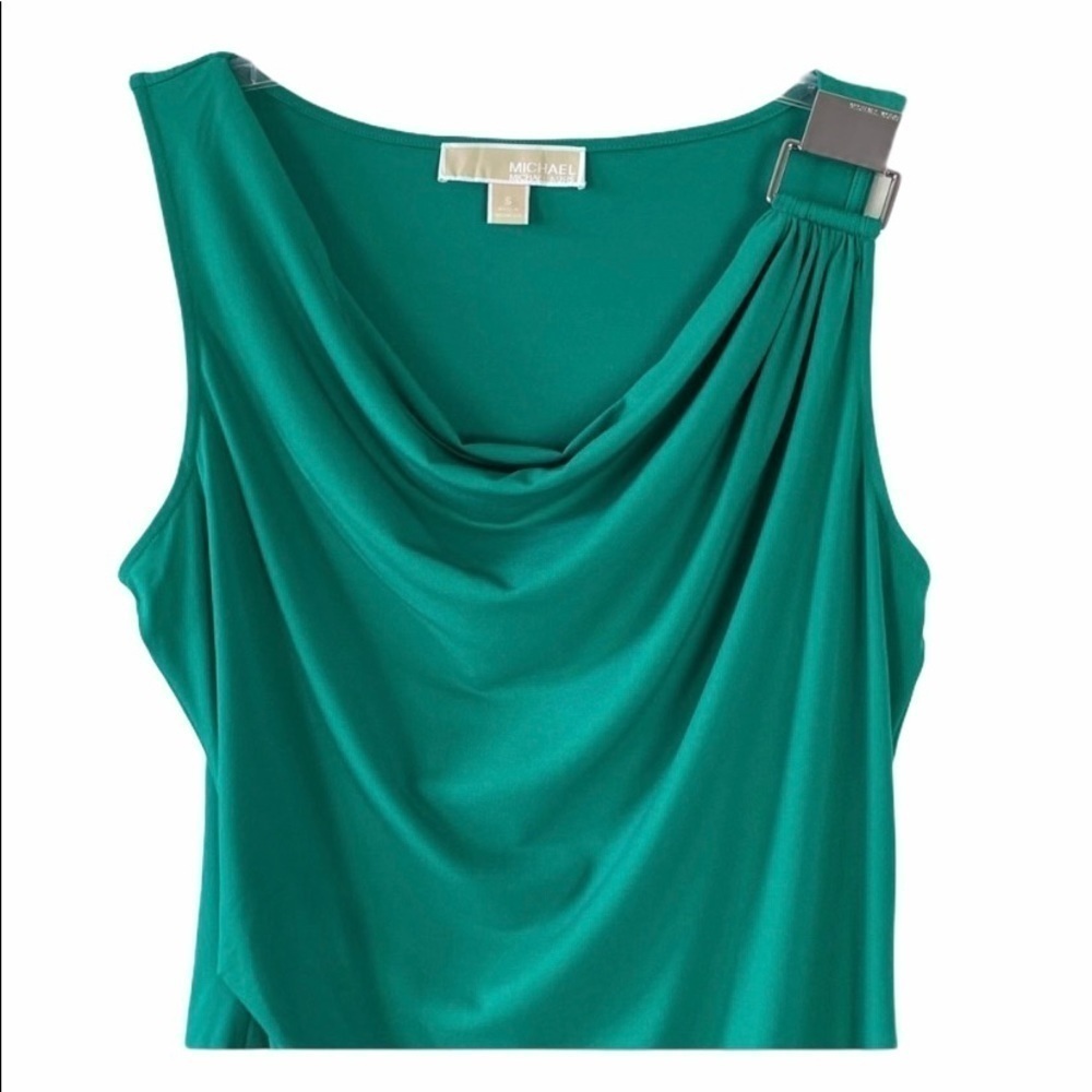Michael Kors Cowl Neck Top Emerald Green Size S - Picture 3 of 8